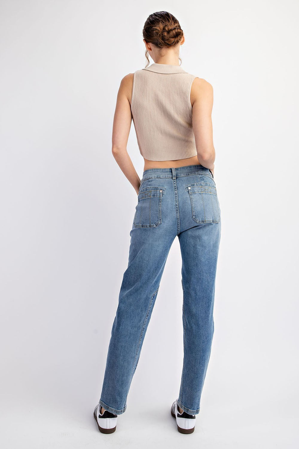 Skinny Open Side Pocket Denim Jeans