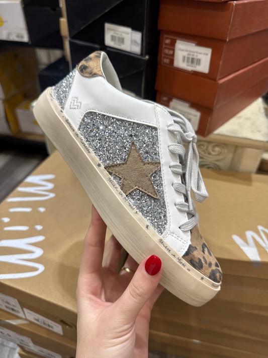 Gaby Silver Leopard Sneaker