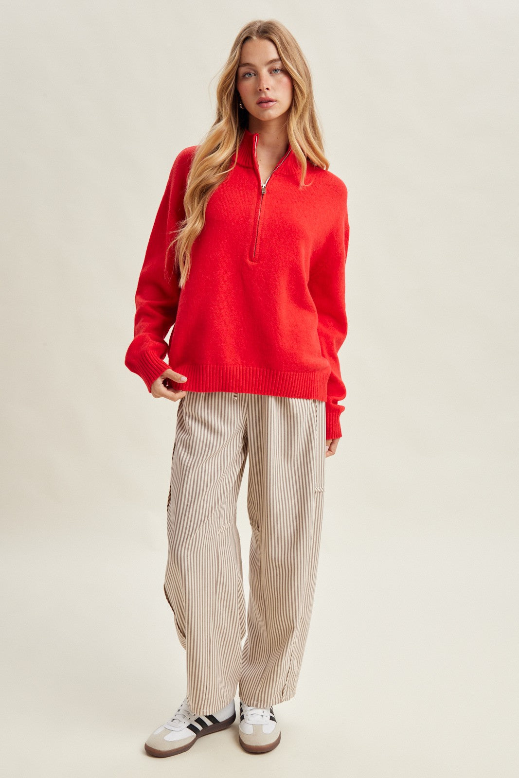 Poppy Half Zip turtleneck Sweater