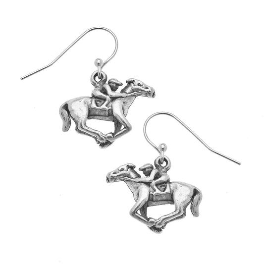 Susan Shaw Race Horse Earrings