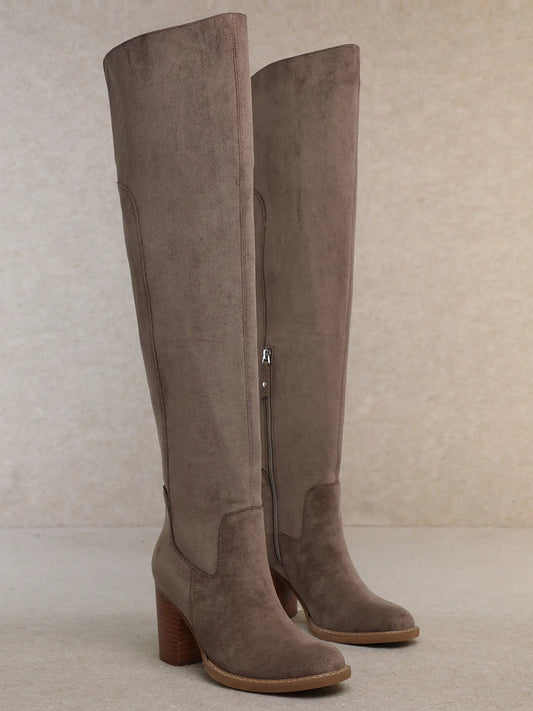 Fiona Coffee Thigh High Boot