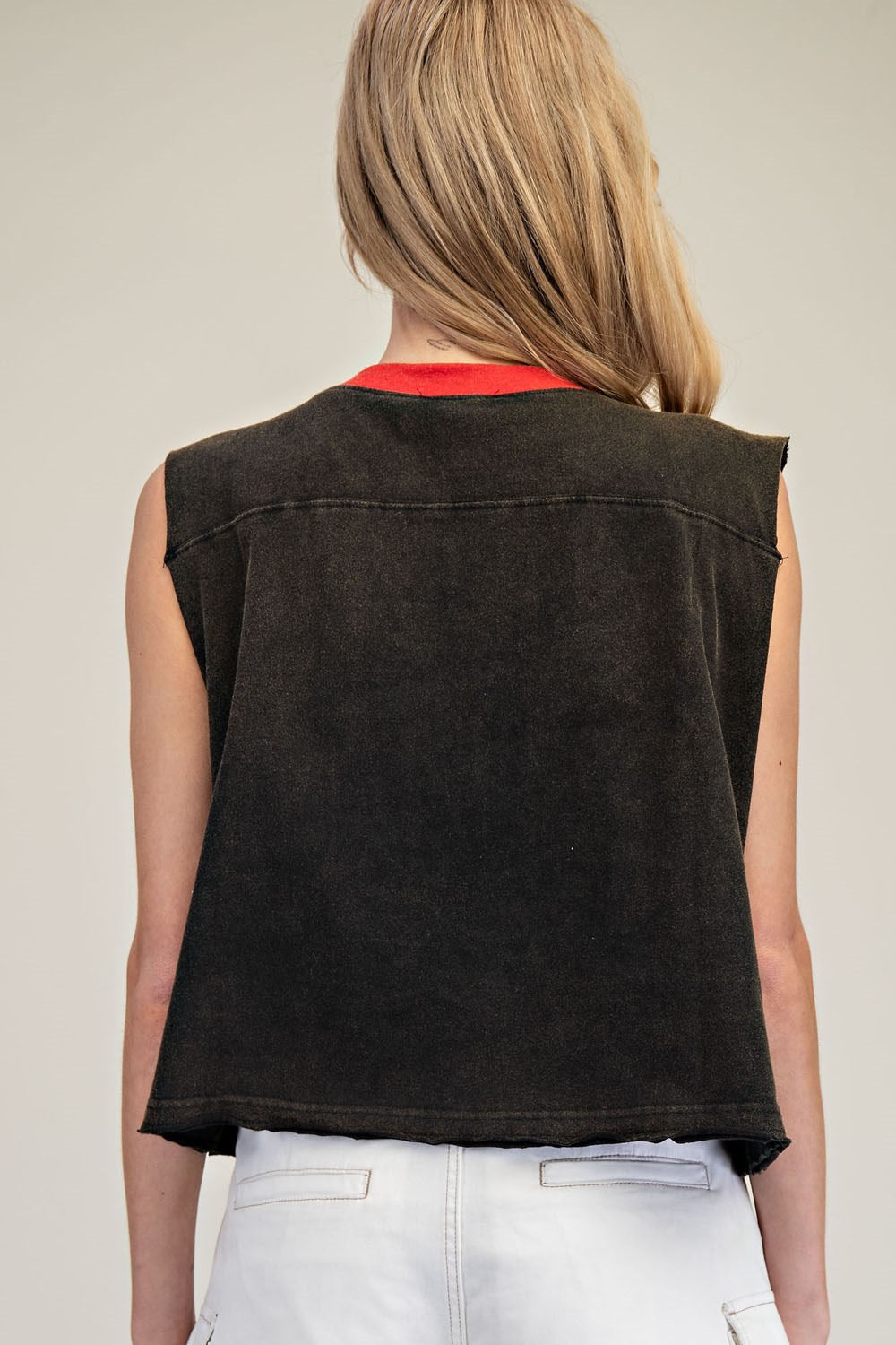 Ash Brown "20" Cropped Tank Top