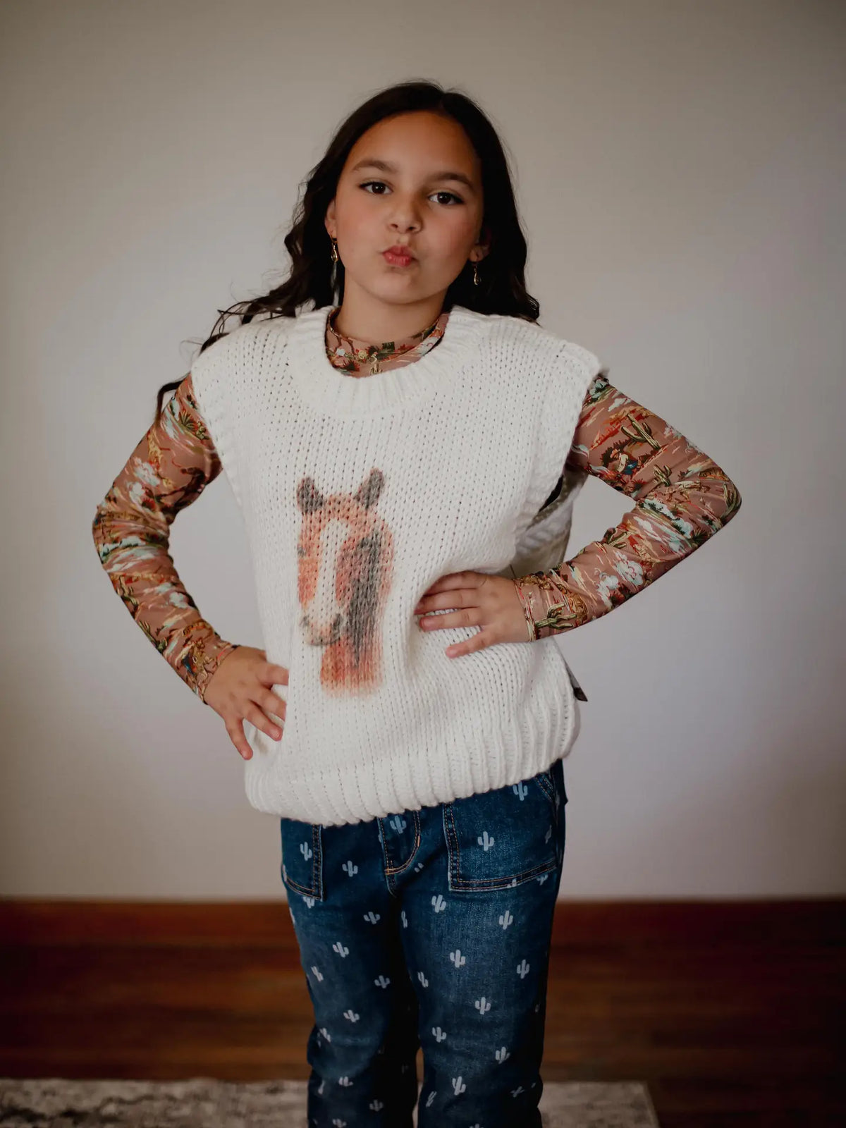 Toddler Horse Sweater Vest
