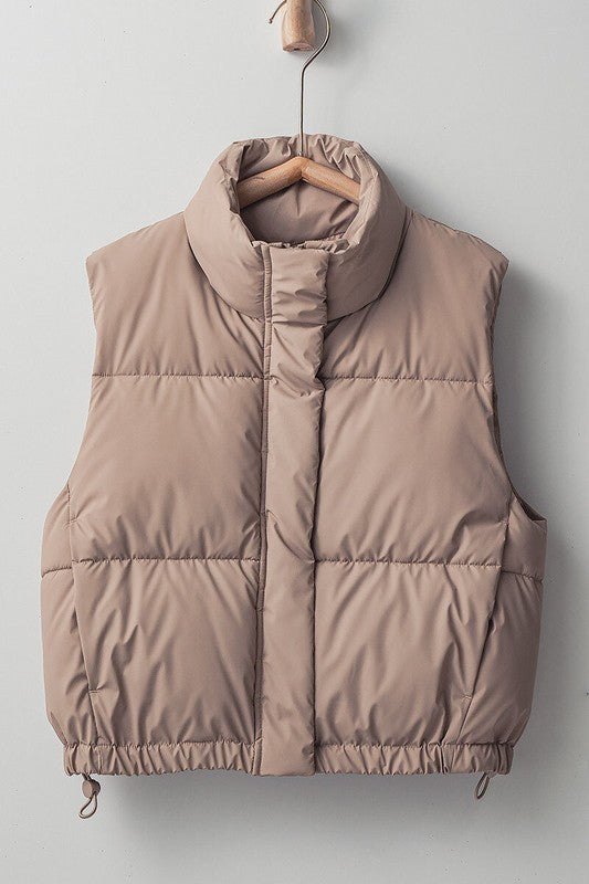 Taupe Haven Puffer Vest