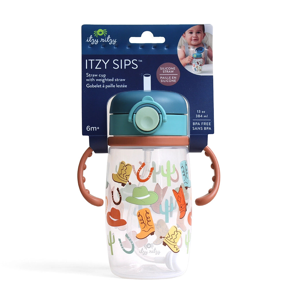Itzy Sips Giddy Up Weighted Straw Cup