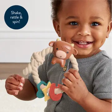 Ritzy Rattle Highland Cow Silicone Teether