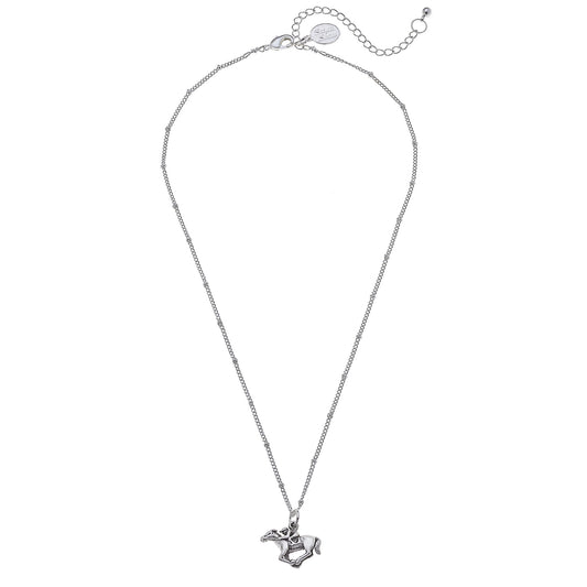 Susan Shaw Silver Dainty Racehorse Necklace