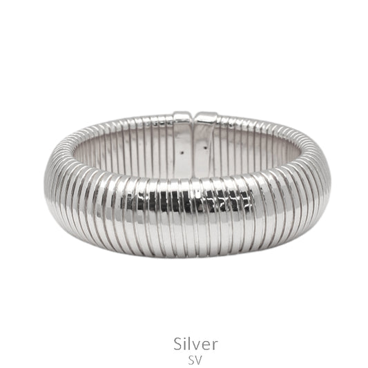 Silver Magnetic Wide Slinky Bracelet