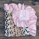 Snow Leopard  Carseat Minky Blanket