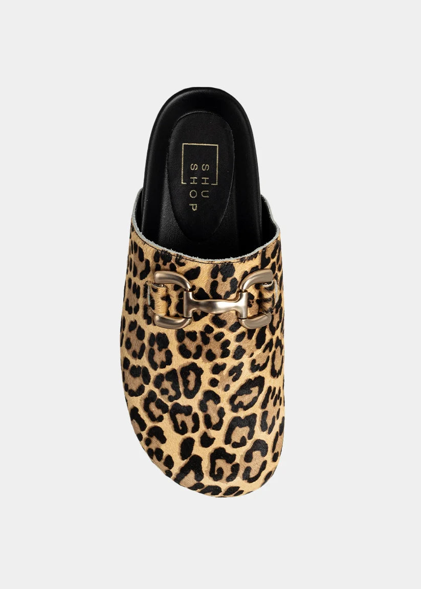 Shushop Azalea Leopard Slip On Clog