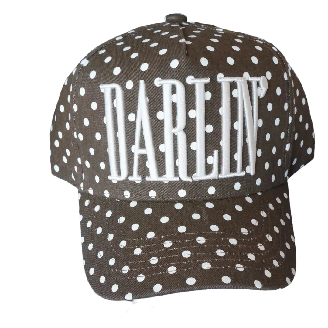 Darlin' Chocolate Polka Dot Trucker Cap