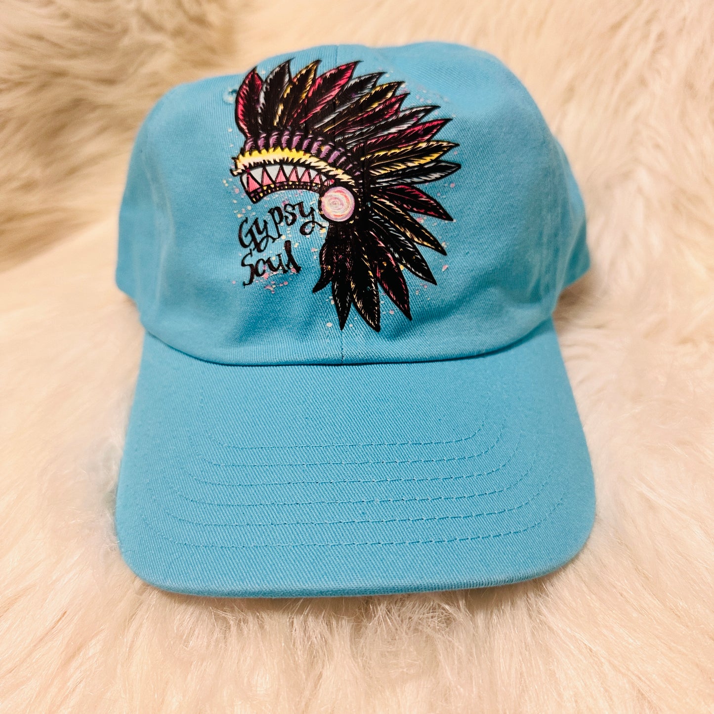Gypsy Soul Turquoise Headdress Twill Cap