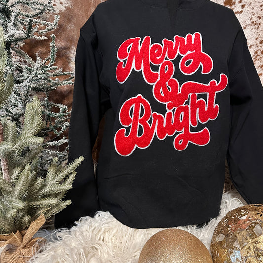 Black & Red Merry & Bright Sweatshirt