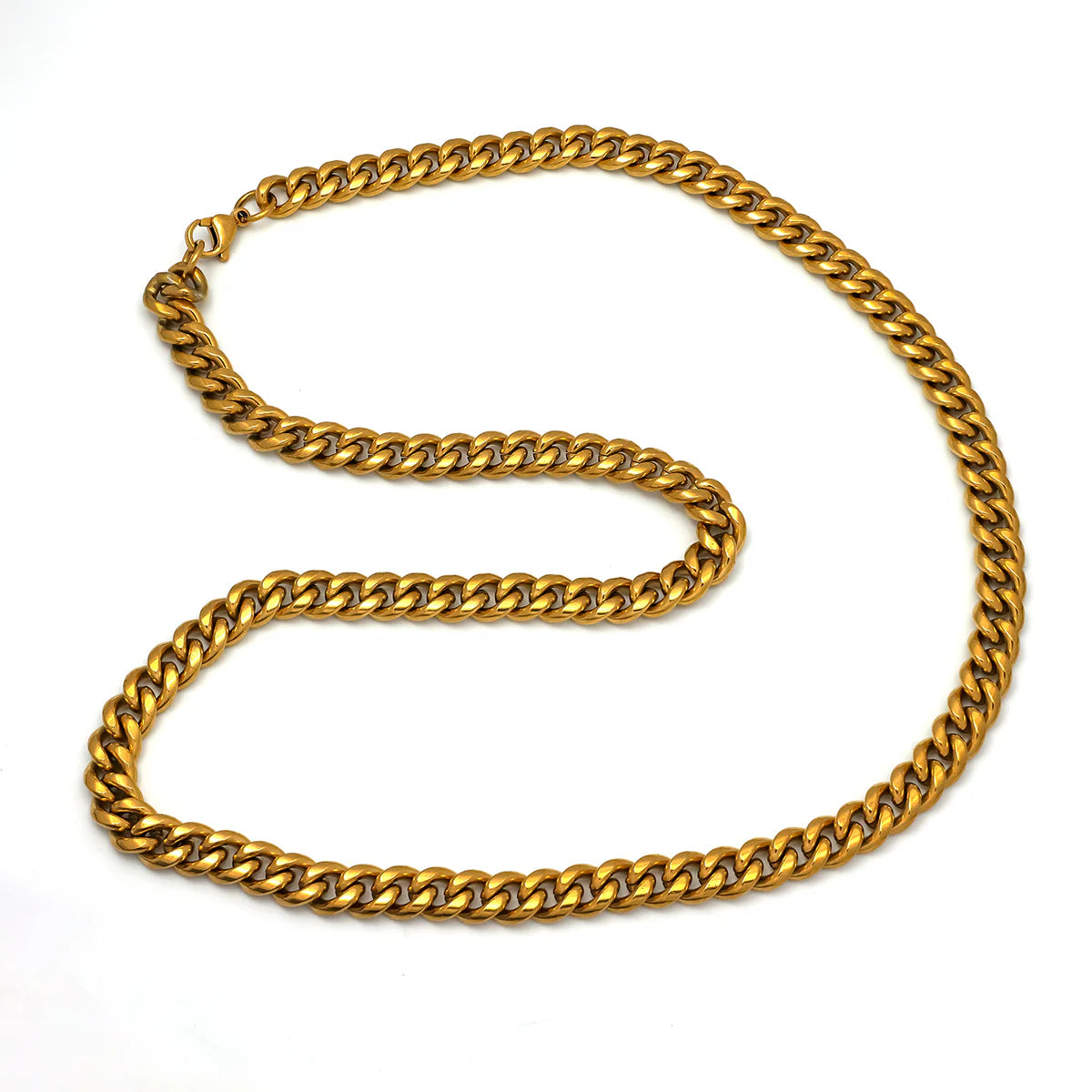 Stainless Steel Stacked Cuban Curb Necklace