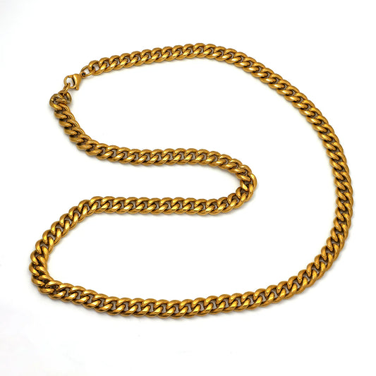 Stainless Steel Stacked Cuban Curb Necklace