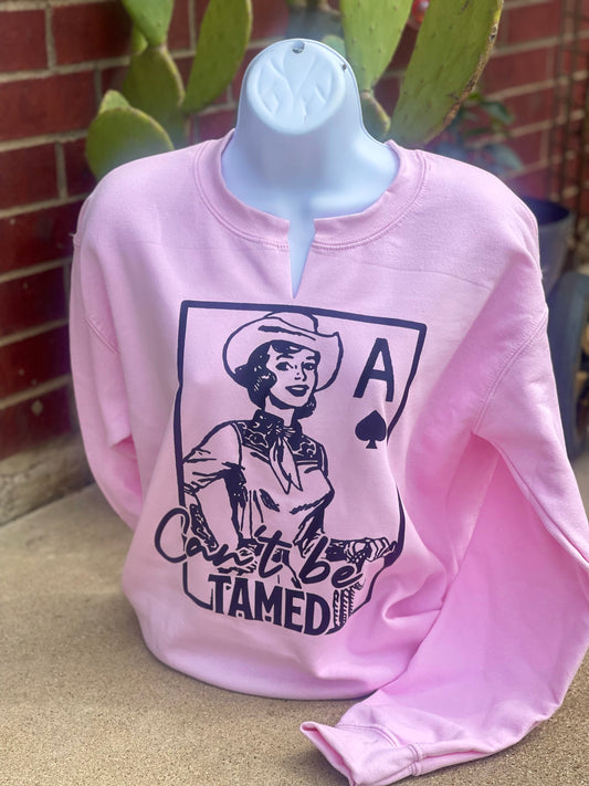 Pale Pink Can't Be Tamed Sweatshirt