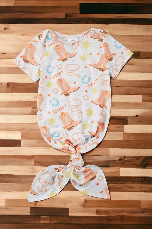 Cowboy Boots Baby Gown