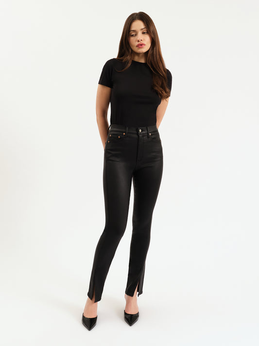 Daze Downtown High Rise Split Slim Jean