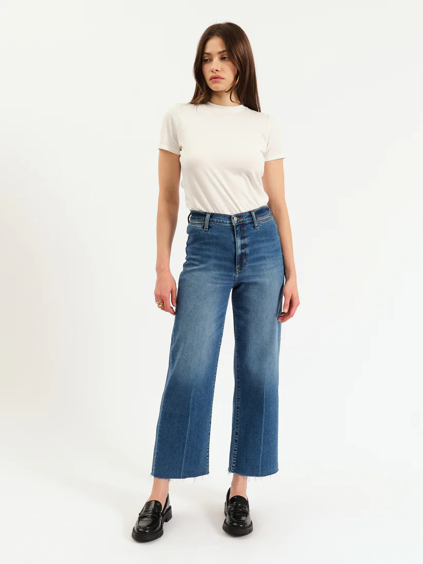 DAZE Pleaser High Rise Wide Ankle Jean