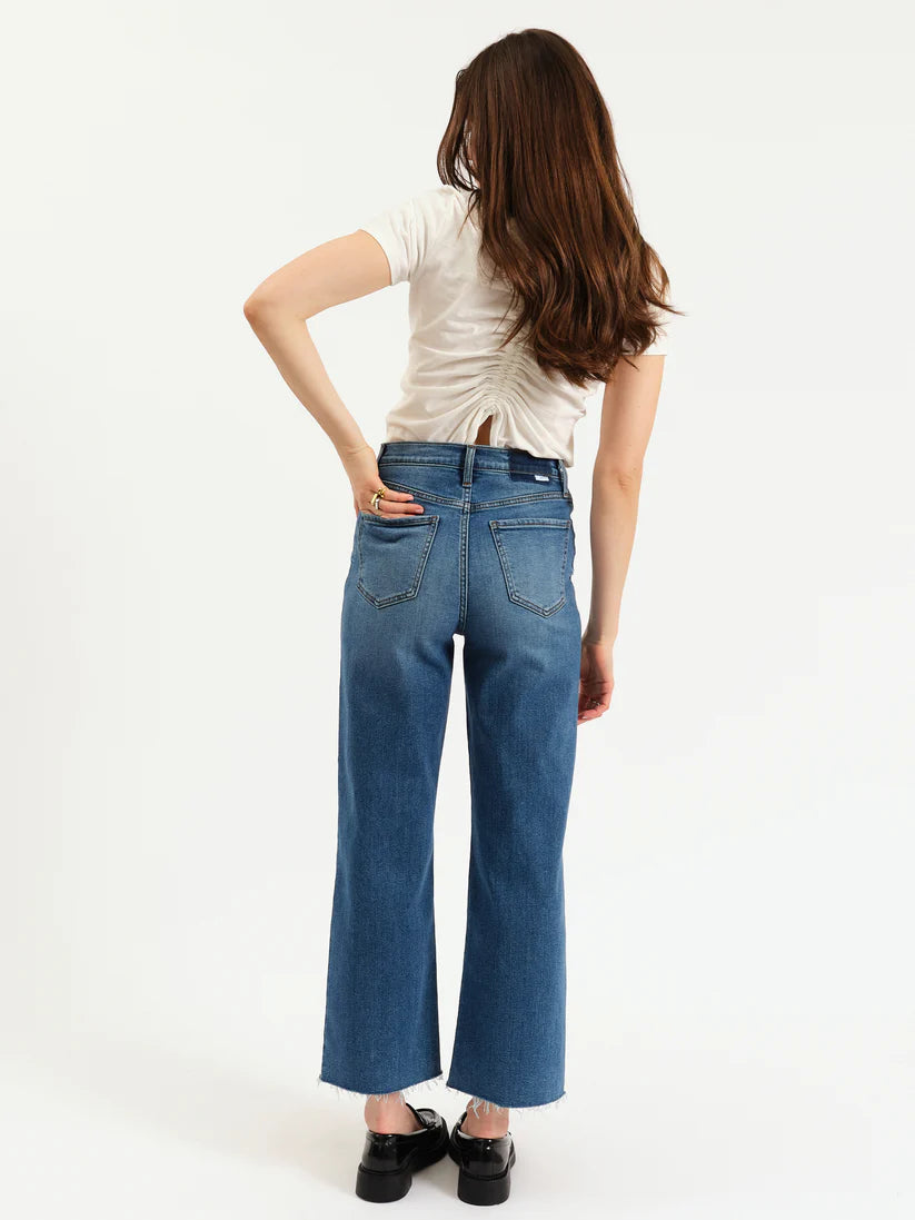 DAZE Pleaser High Rise Wide Ankle Jean