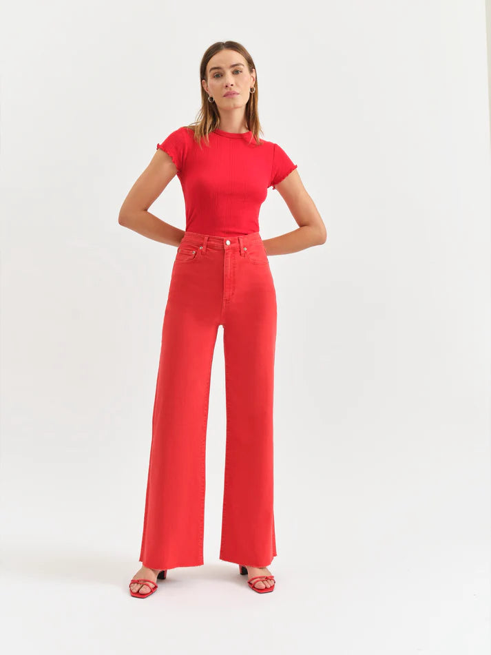 The Farout High Rise Wide Leg Cherry Jean
