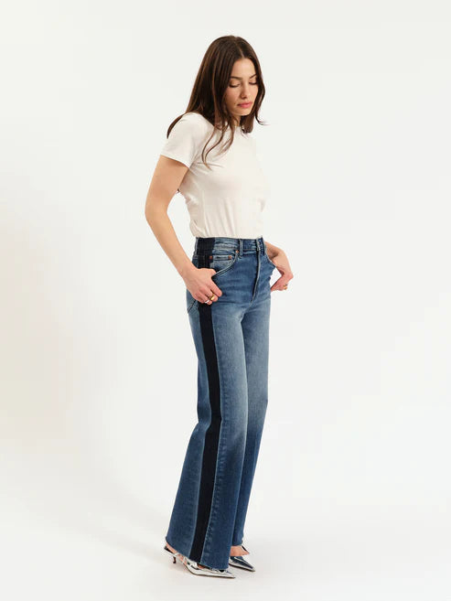 Daze Tuxedo Far Out High Rise Wide Leg Jean