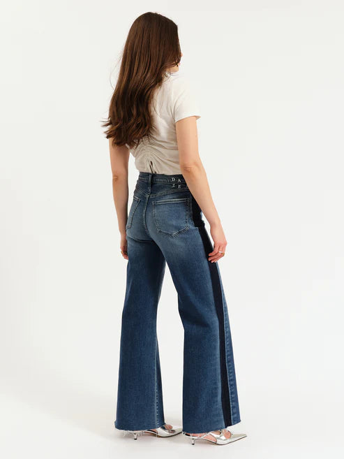 Daze Tuxedo Far Out High Rise Wide Leg Jean