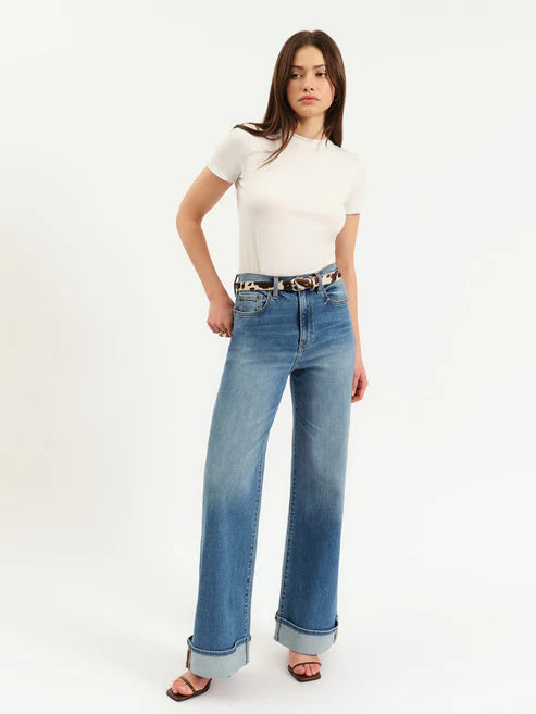 DAZE Far Out High Rise Wide Leg Jeans Big Break