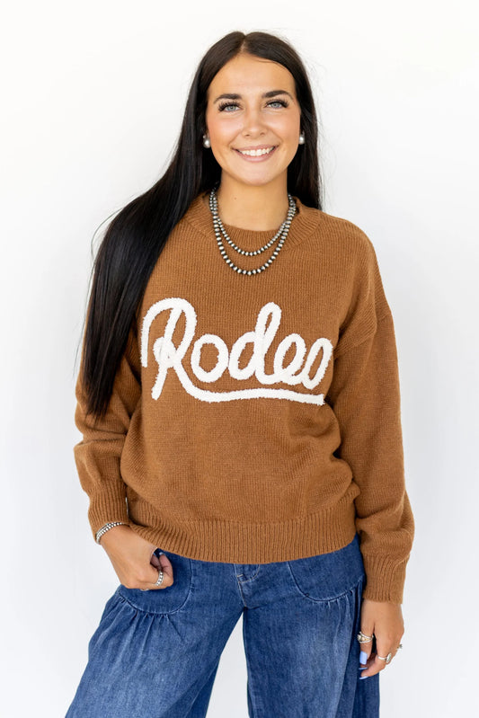Chenille Rodeo Brown Sweater