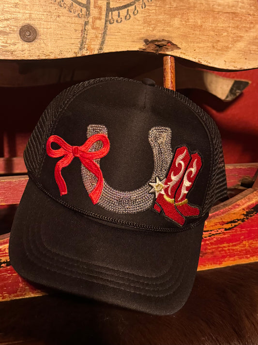 Bow and Boots Trucker Cap