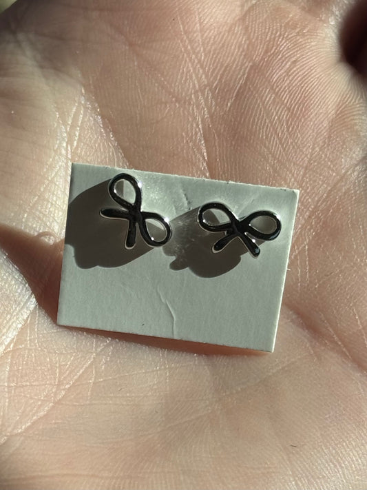 Sterling Silver Bow Studs