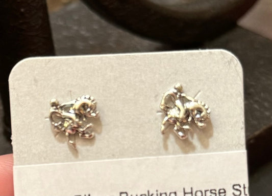 Sterling Silver Bucking Horse Studs