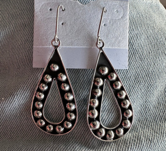 Teardrop Sterling Silver Earrings