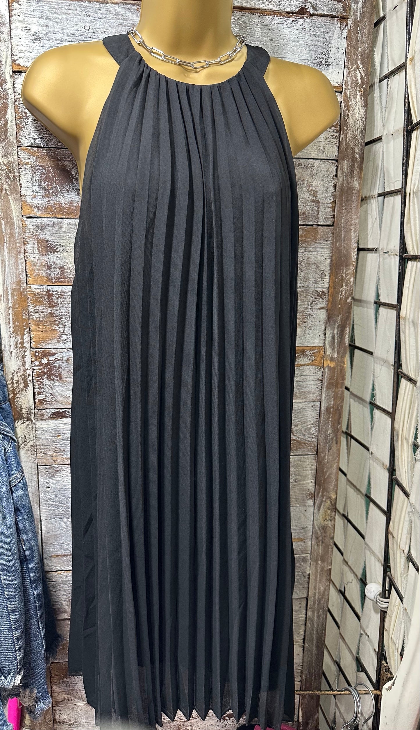 The Kristi Black Halter Dress
