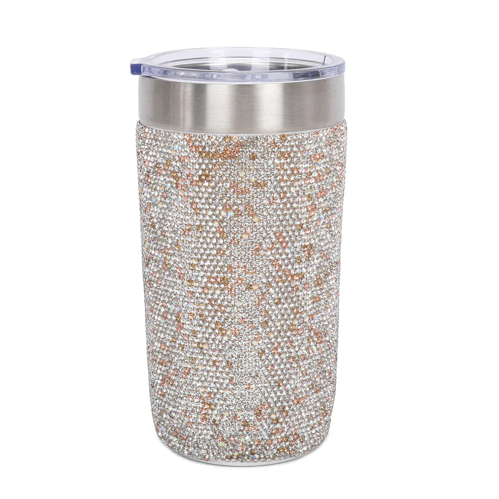 Gold Rhinestone Thermos Tumbler