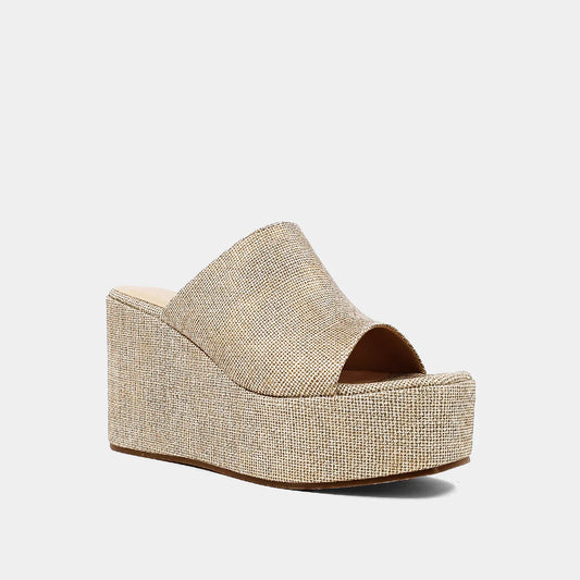 Shu Shop Gold Woven Ilaria Sandal