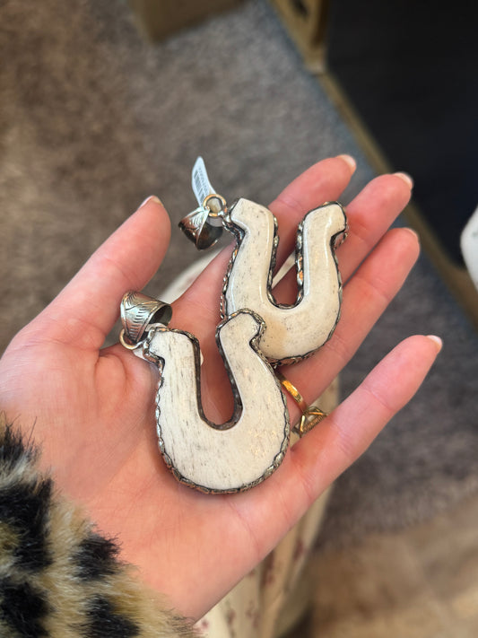 Ivory Horseshoe Pendant