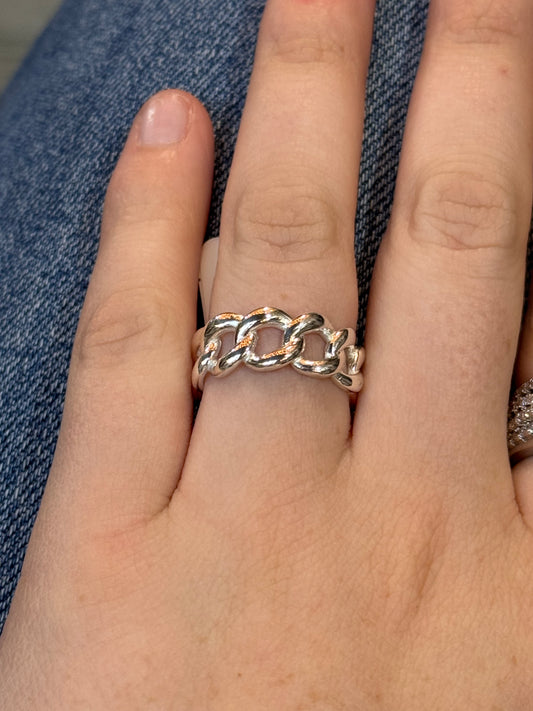 Sterling Silver Chain Ring