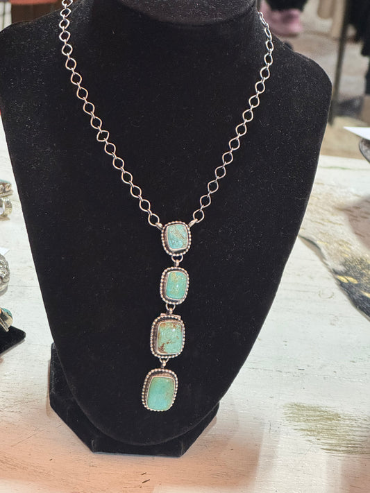 Authentic Turquoise Lariat Necklace