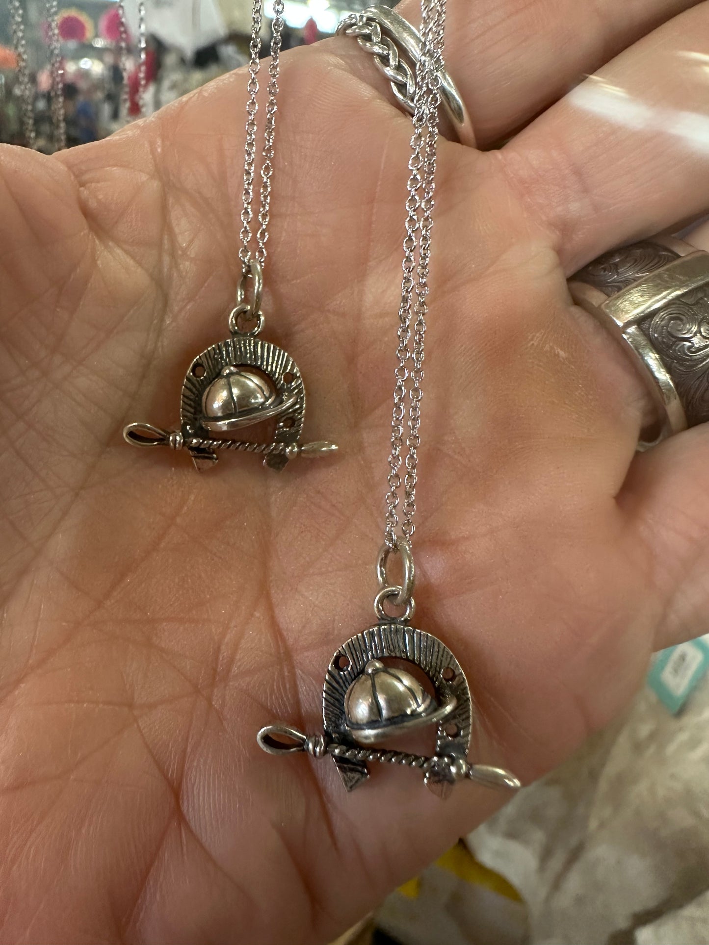 Sterling Silver Jockey Necklace