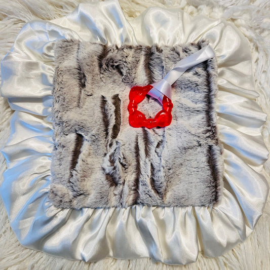Silver Fox & Ivory Minky Teether
