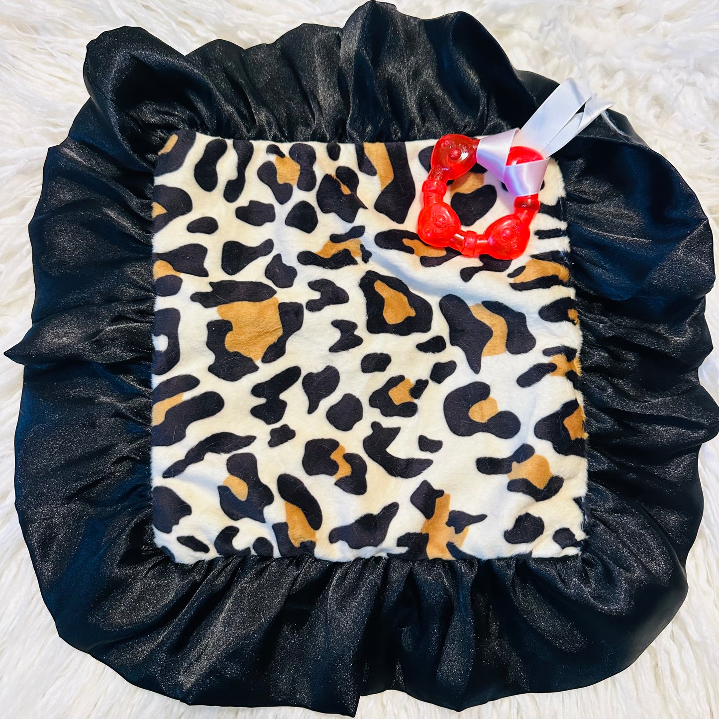 Leopard Print Minky Teether