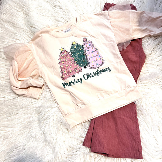 Girls Merry Christmas Sweatshirt & Pants