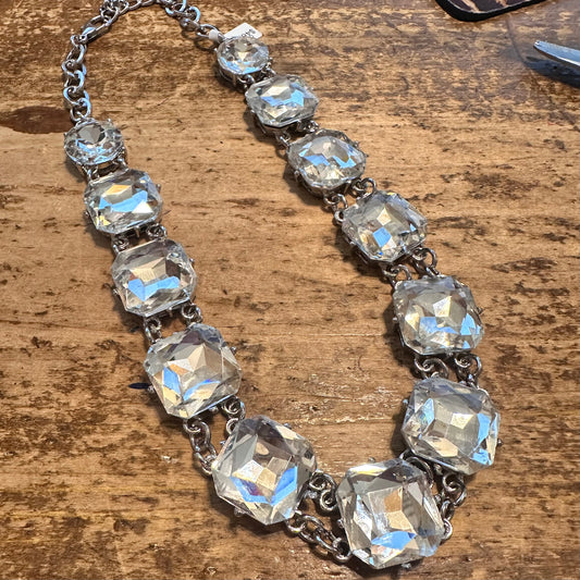Silver Statement Bling Necklace