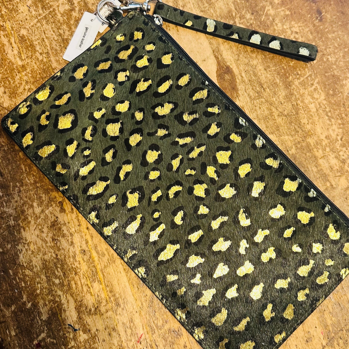 Gold Leopard Print Clutch- 2 colors