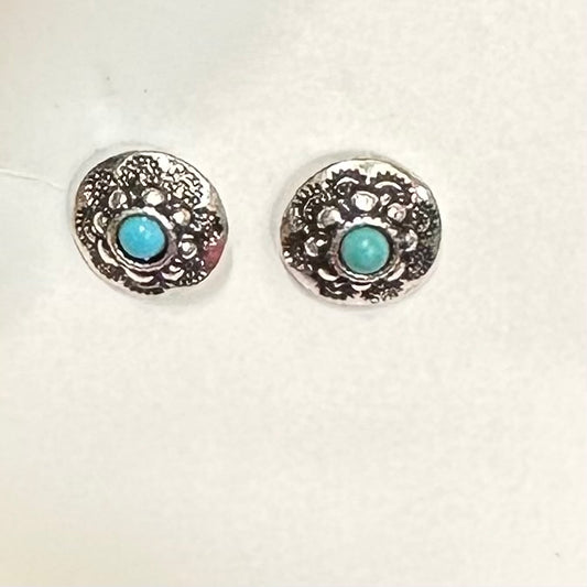 Concho & Turquoise Stud Earring