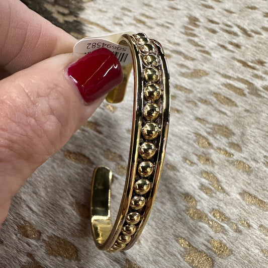 Brass Bubble Bead Cuff Bracelet