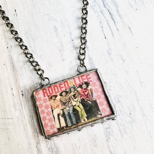 Rodeo Life Frame Pendant Necklace