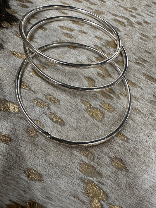 Sterling Silver Engraved Bangle