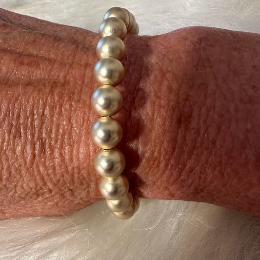 8MM Gold Bead Bracelet